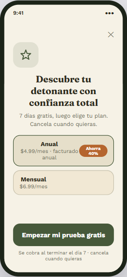 Prueba gratis antes de pagar